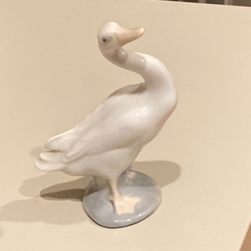 Vintage Lladro Porcelain Duck Figurine